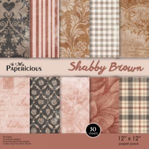 Papericious Designer Edition Shabby Brown Paper Pack