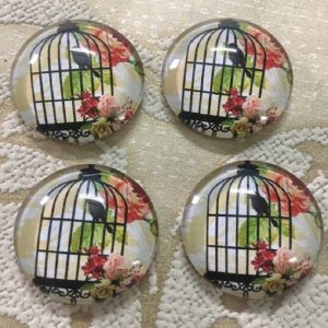 Bird Cage Glass Cabochons
