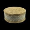 Off White Lace With Jute Burlap Ribbon