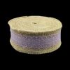 Mauve Lace With Jute Burlap Ribbon