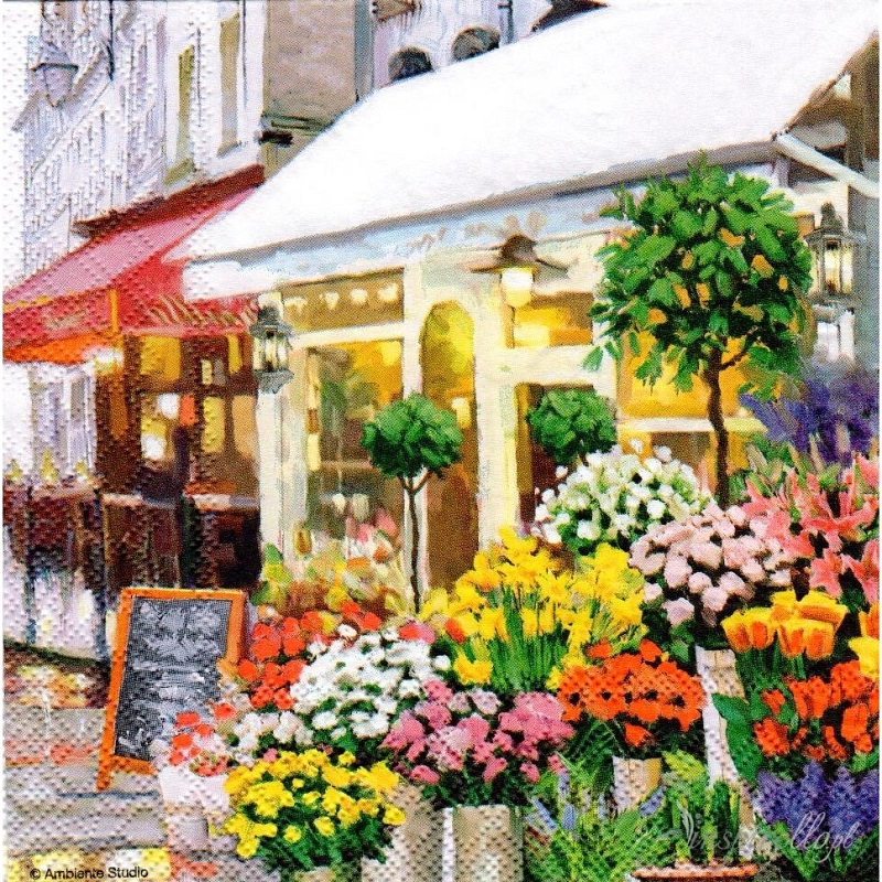 Flower Shop Decoupage Napkin