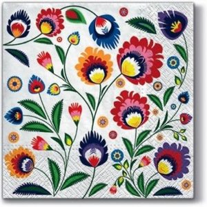 Floral Pattern Decoupage Napkin