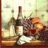 Wine And Red Cheese Decoupage Napkin