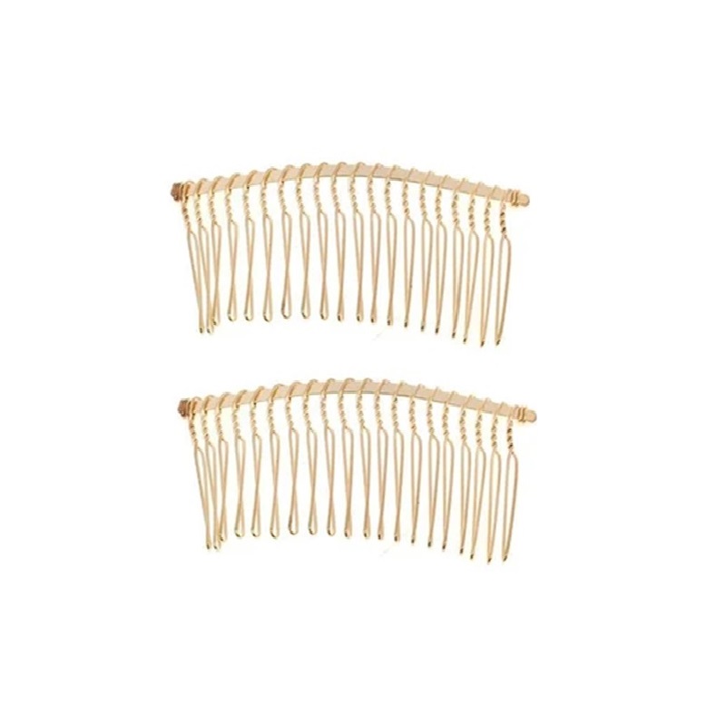 Gold Comb Hair Clip Base