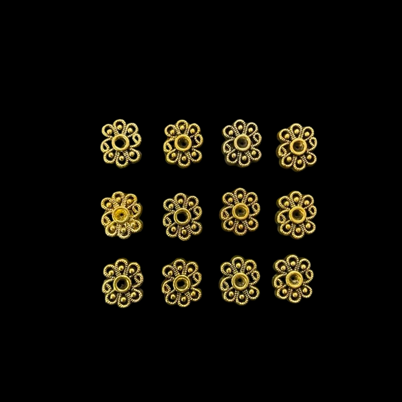 Antique Gold Hexagon Shape Beads