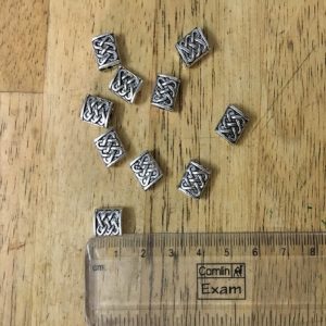 German Silver Rectangle Beads