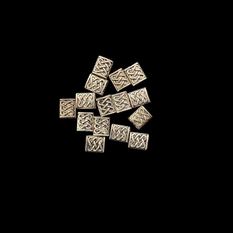 German Silver Rectangle Beads