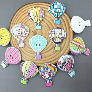 Hot Air Balloon Wooden Buttons
