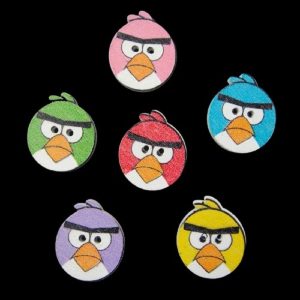 Angry Birds Wooden Buttons