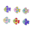 Mixed Colour Fish Wooden Buttons