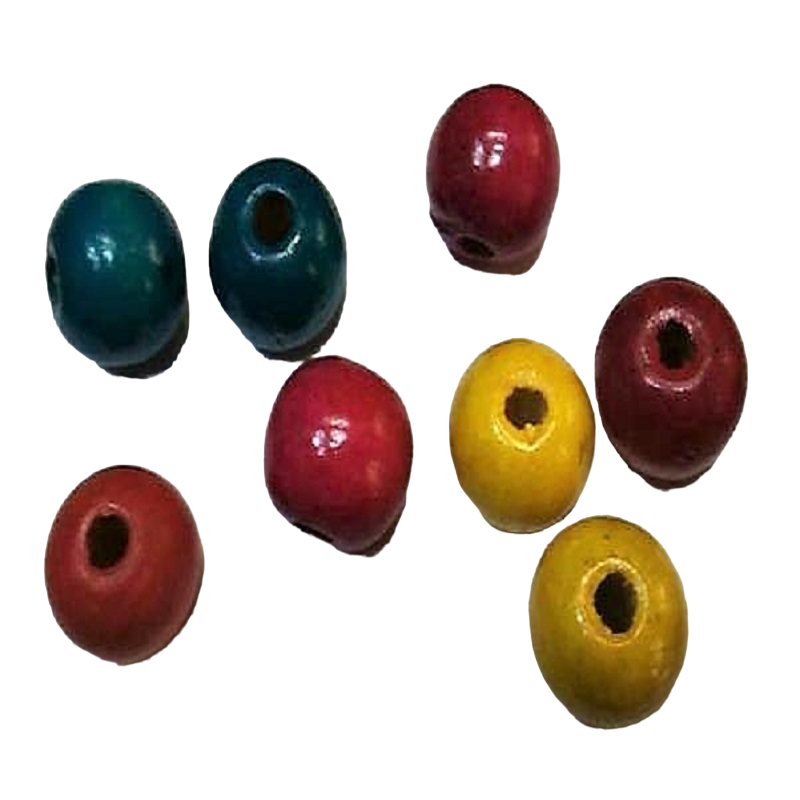 Mixed Colour Round Shape Wooden Beads