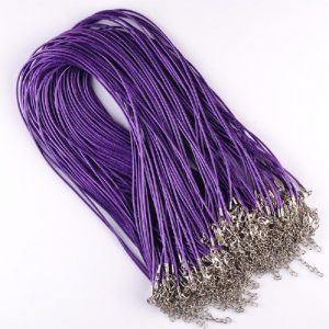 Purple Leather Necklace Cord