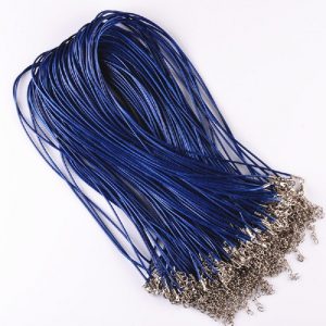 Blue Leather Necklace Cord