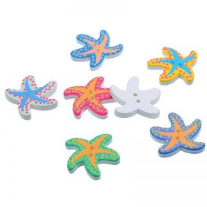 Starfish Wooden Buttons