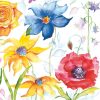 Water Colour Flowers Decoupage Napkin