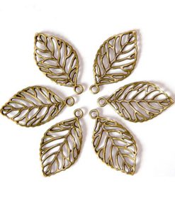 Antique Bronze Leaf Shape Charm