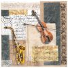 Violin Decoupage Napkin