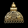 Gold Pendant - Pecocke With Flower