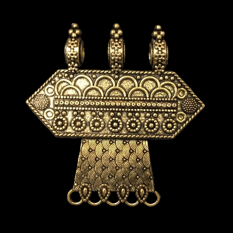 Gold Pendant - Temple Patten