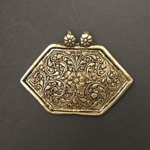 Gold Pendant -  Hexagon Patten