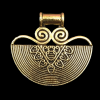 Gold Pendant - Flower pot