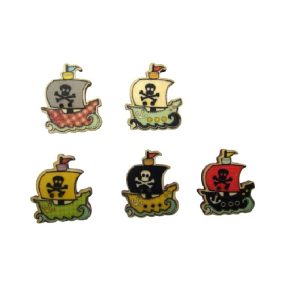 Pirate Ship Wooden Buttons