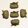 Antique Bronze Clutch Purse Handbag Charm