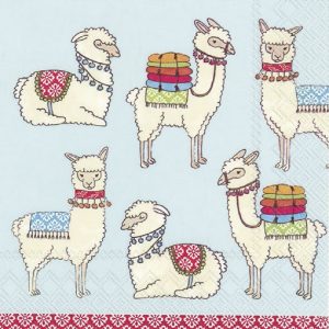 Llamas Decoupage Napkin