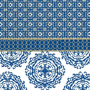 Blue Mosaic Decoupage Napkin