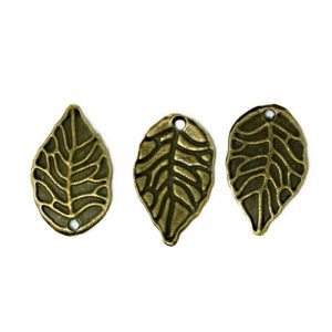 Antique Bronze Small Leaf Shape Charm