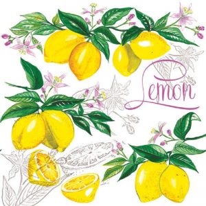 Fresh Lemons Decoupage Napkin