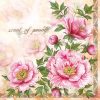 Pink Roses With Leaf Decoupage Napkin