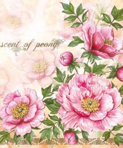 Pink Roses With Leaf Decoupage Napkin