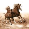 Two Horses Decoupage Napkin
