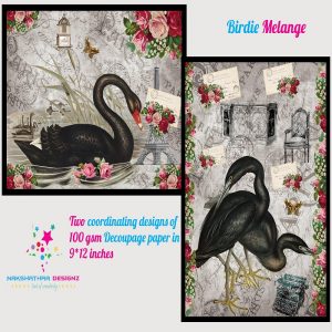 Nakshathra Designz Decoupage Paper - Birdie Melange