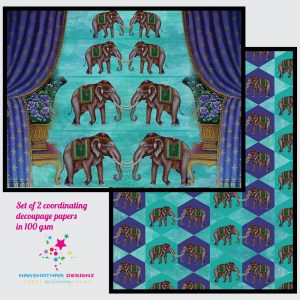 Nakshathra Designz Decoupage Paper - Traditional Elephant