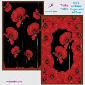 Nakshathra Designz Decoupage Paper - Popping Poppies