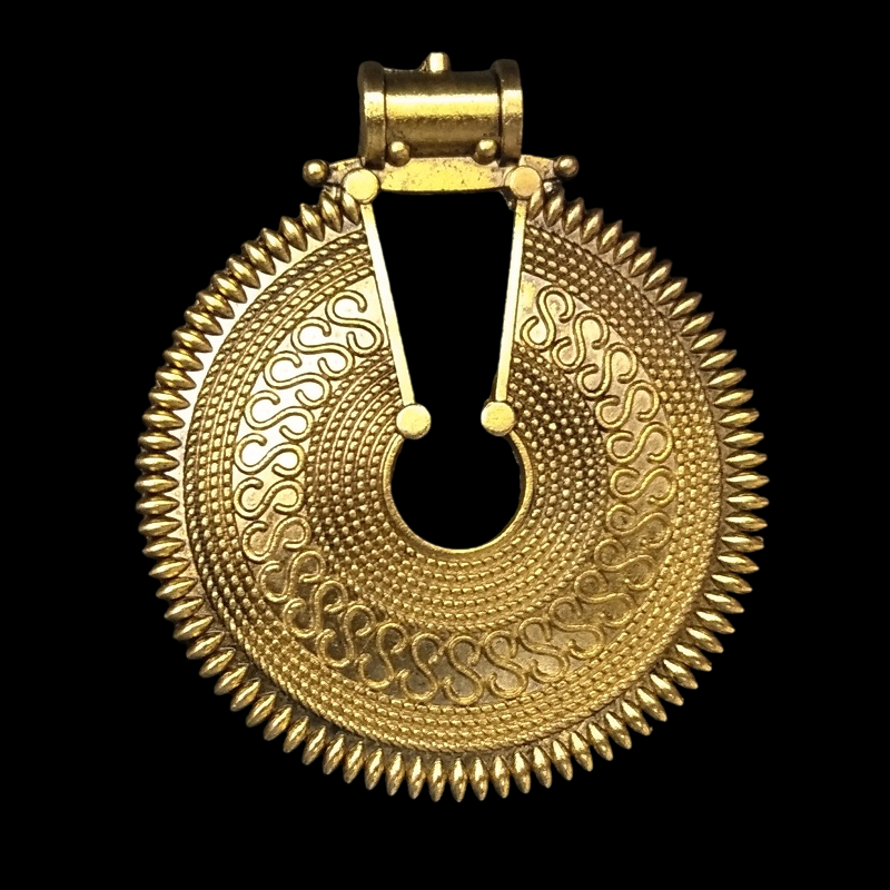 Gold Round Pendant