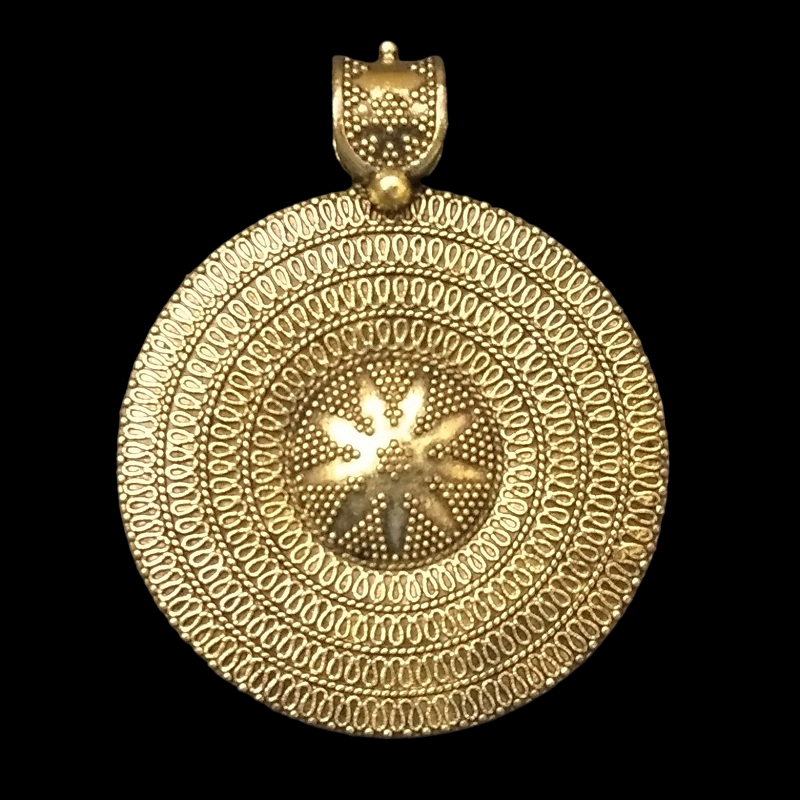 Gold Round Pendant
