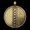 Gold Round With Heart Pendant