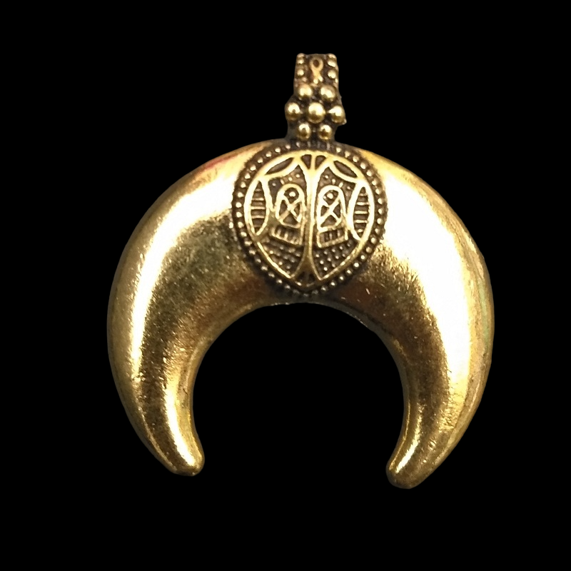 Gold Crescent Pendant
