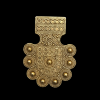 Gold Scallop Edge Pendant