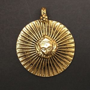 Gold Goddess Durga Pendant