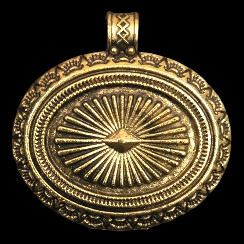 Gold Oval Shape Pendant