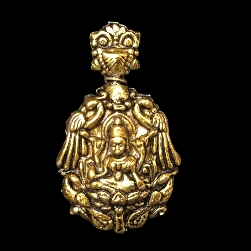 Gold Goddess Lakshmi Pendant