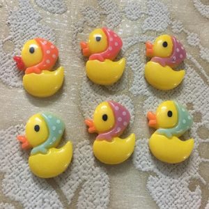 Cute Ducks With Scarf Resin Embellishment