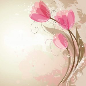 Pink Tulip Flowers Decoupage Napkin