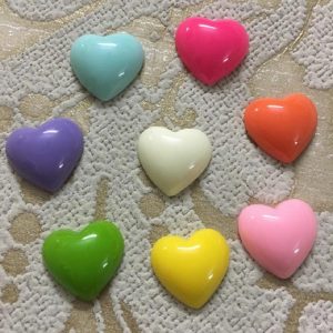 Candy Colour Heart Resin Embellishment
