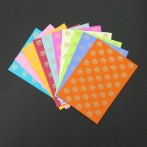 Mixed Colour Lotus Pattern Paper