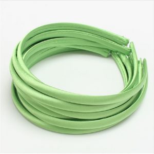 Satin Covered Hair Band Base - Light Green